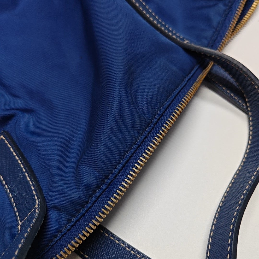 Nylon Tote Bag Blue