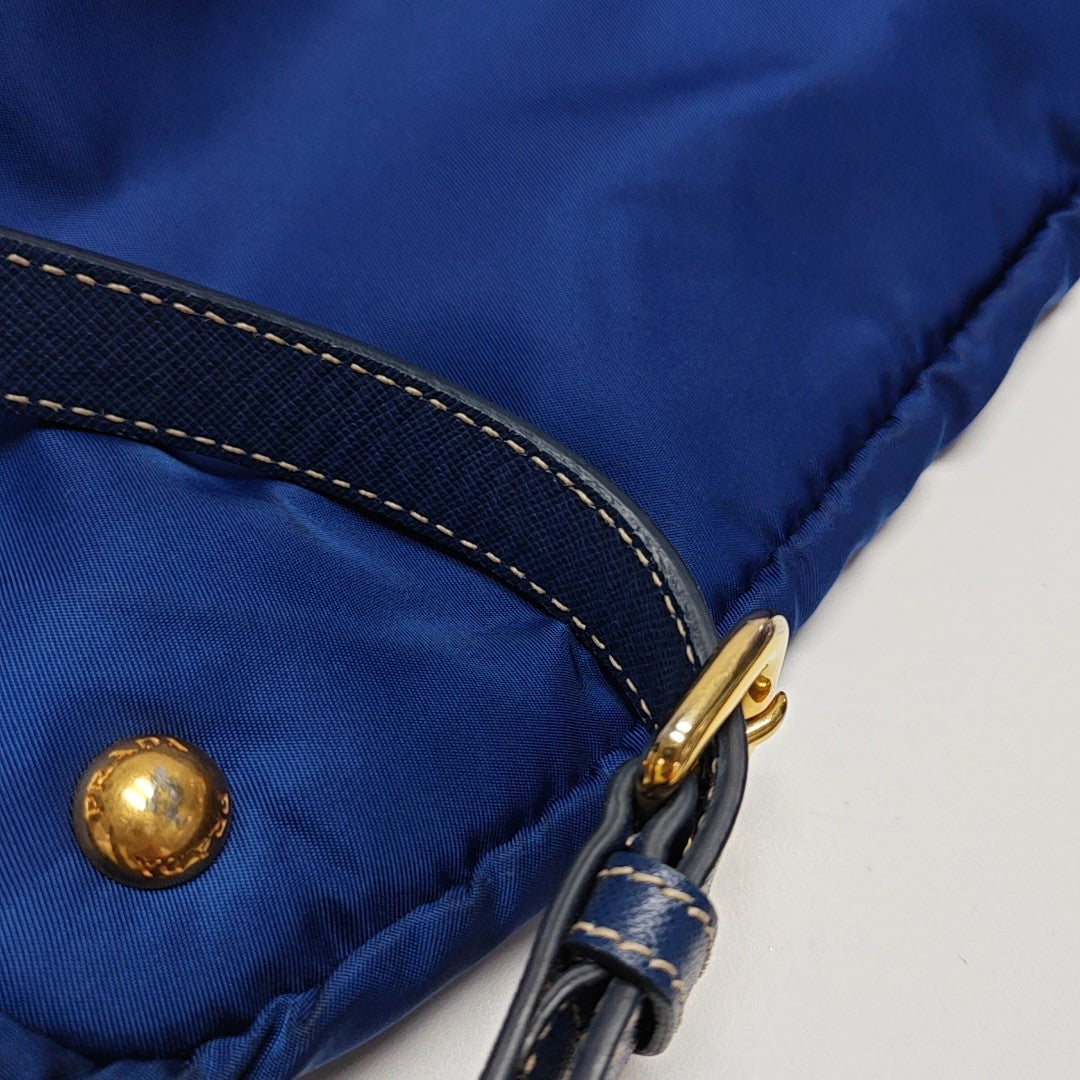Nylon Tote Bag Blue