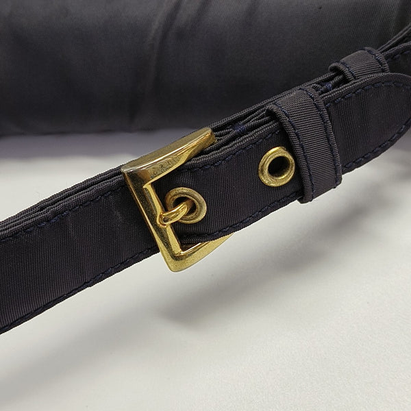 Nylon Top Handle Bag Blue