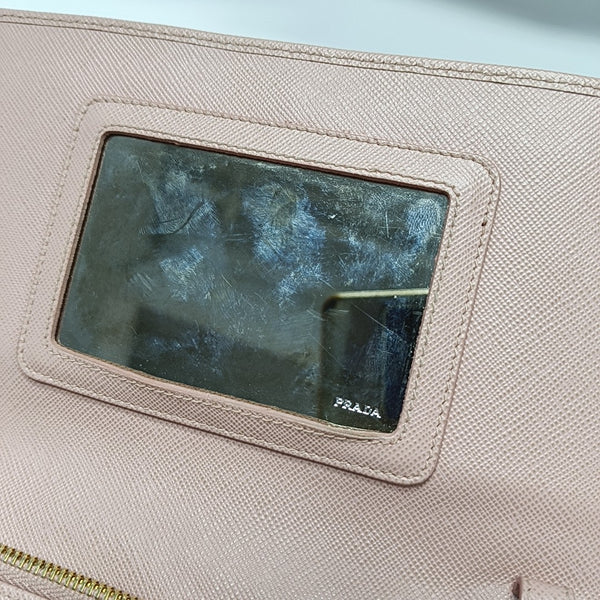 Saffiano Calfskin Crossbody Bag Pink