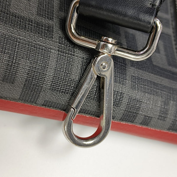 Coated Canvas Crossbody Bag Gray
