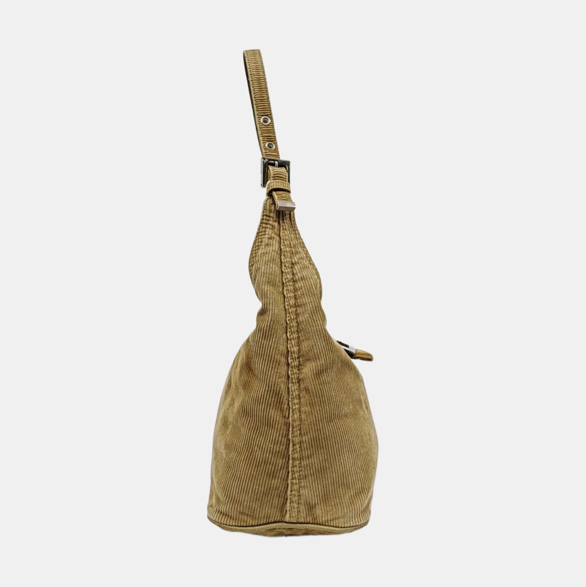 Corduroy Shoulder Bag Brown