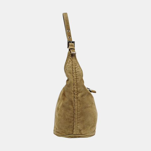 Corduroy Shoulder Bag Brown