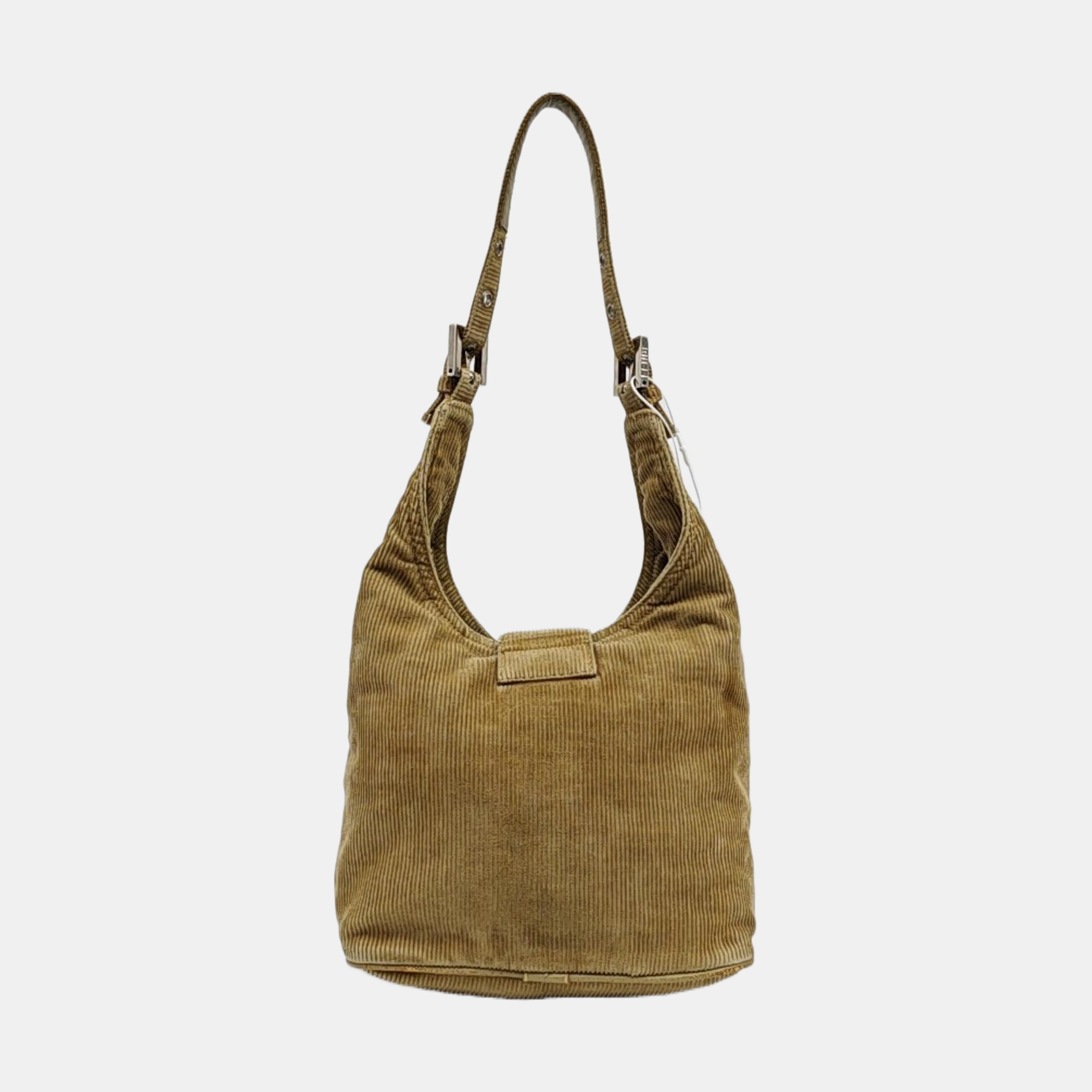 Corduroy Shoulder Bag Brown