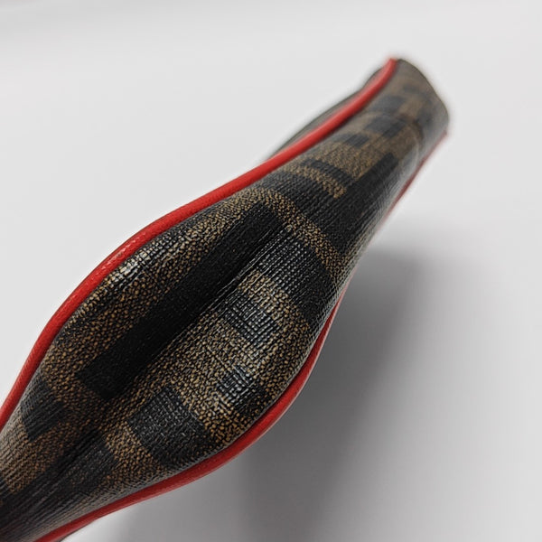 Coated Canvas Shoulder Bag Brown