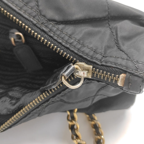 Nylon Quilted Nylon Black