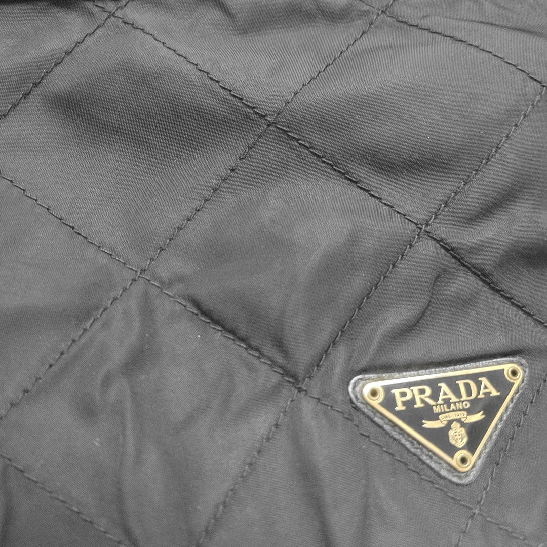Nylon Quilted Nylon Black