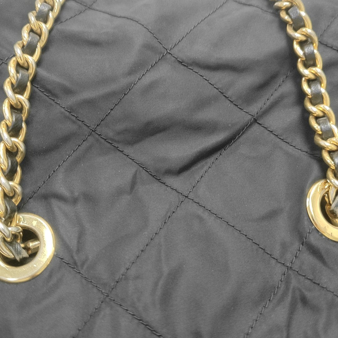 Nylon Quilted Nylon Black