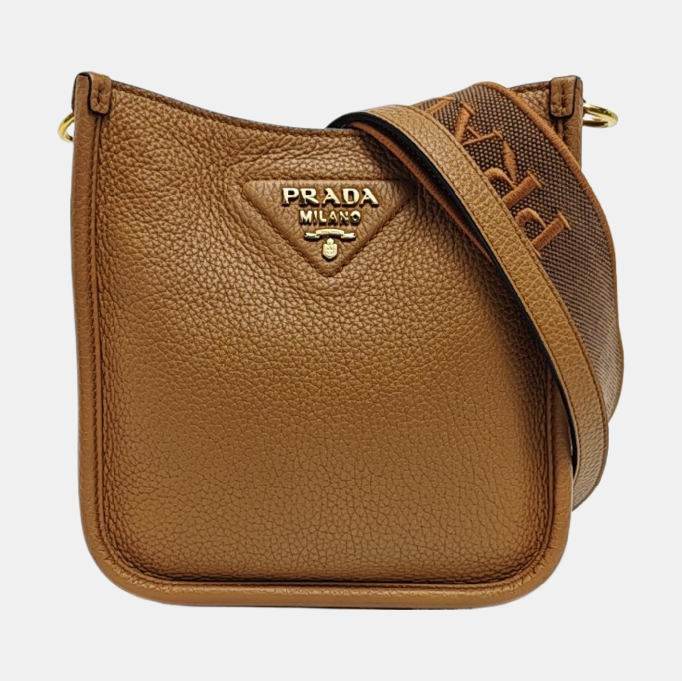 Calfskin Shoulder Bag Mini Brown