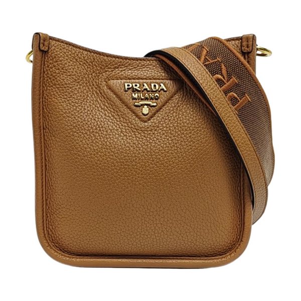 Calfskin Shoulder Bag Mini Brown