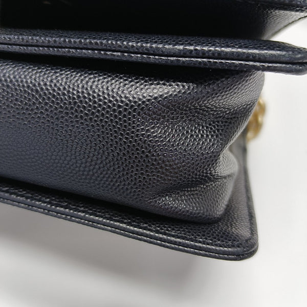 BOY CHANEL Small Quilted Grained Calfskin Black