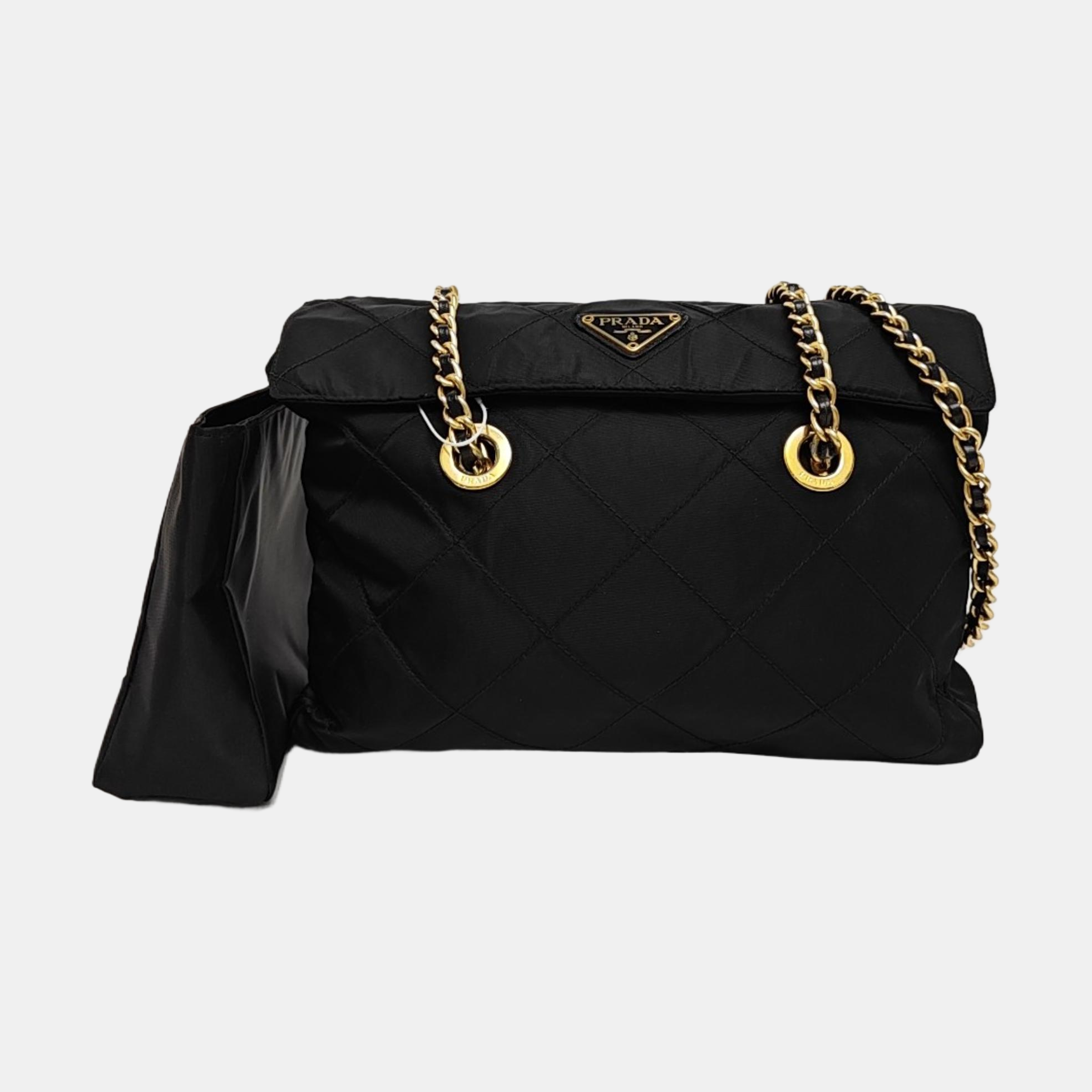 Nylon Quilted Nylon Black