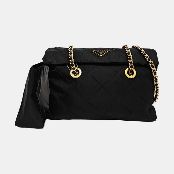 Nylon Quilted Nylon Black