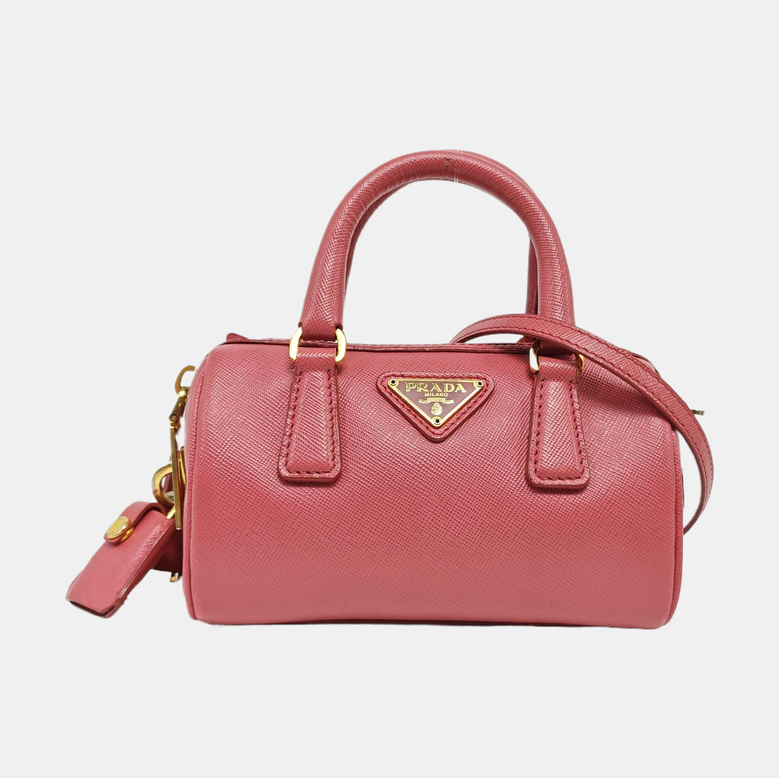 Saffiano Calfskin Shoulder Bag Pink