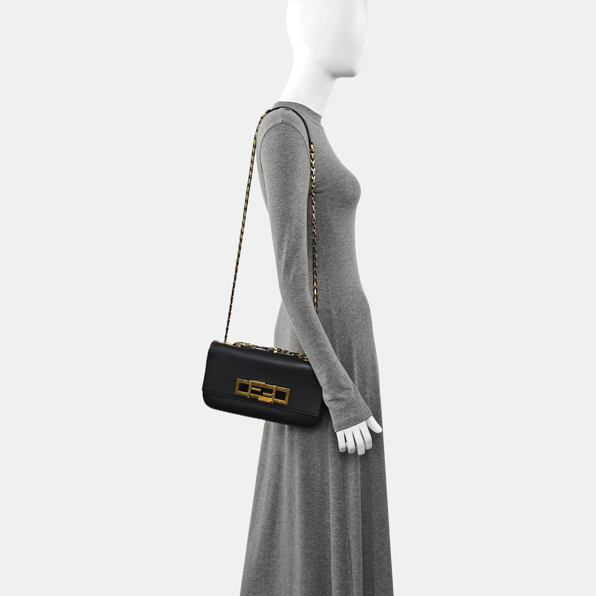 Calfskin Crossbody Bag Black