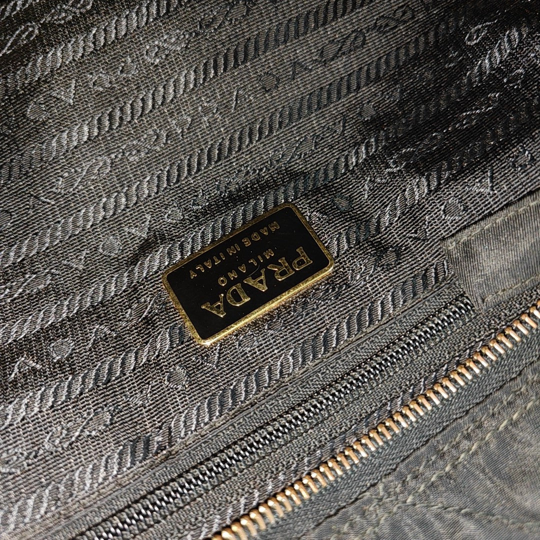Nylon Quilted Nylon Black