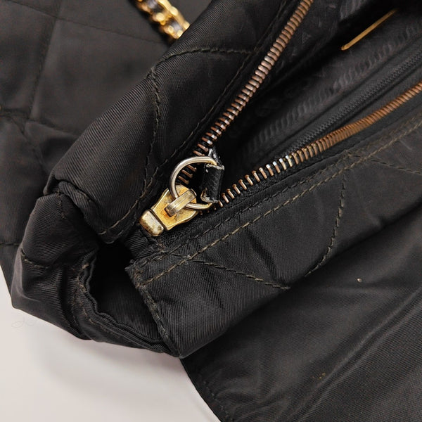 Nylon Quilted Nylon Black