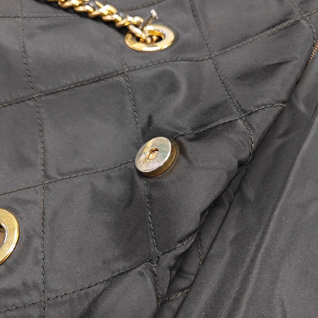 Nylon Quilted Nylon Black