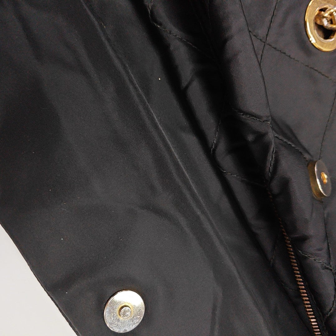 Nylon Quilted Nylon Black