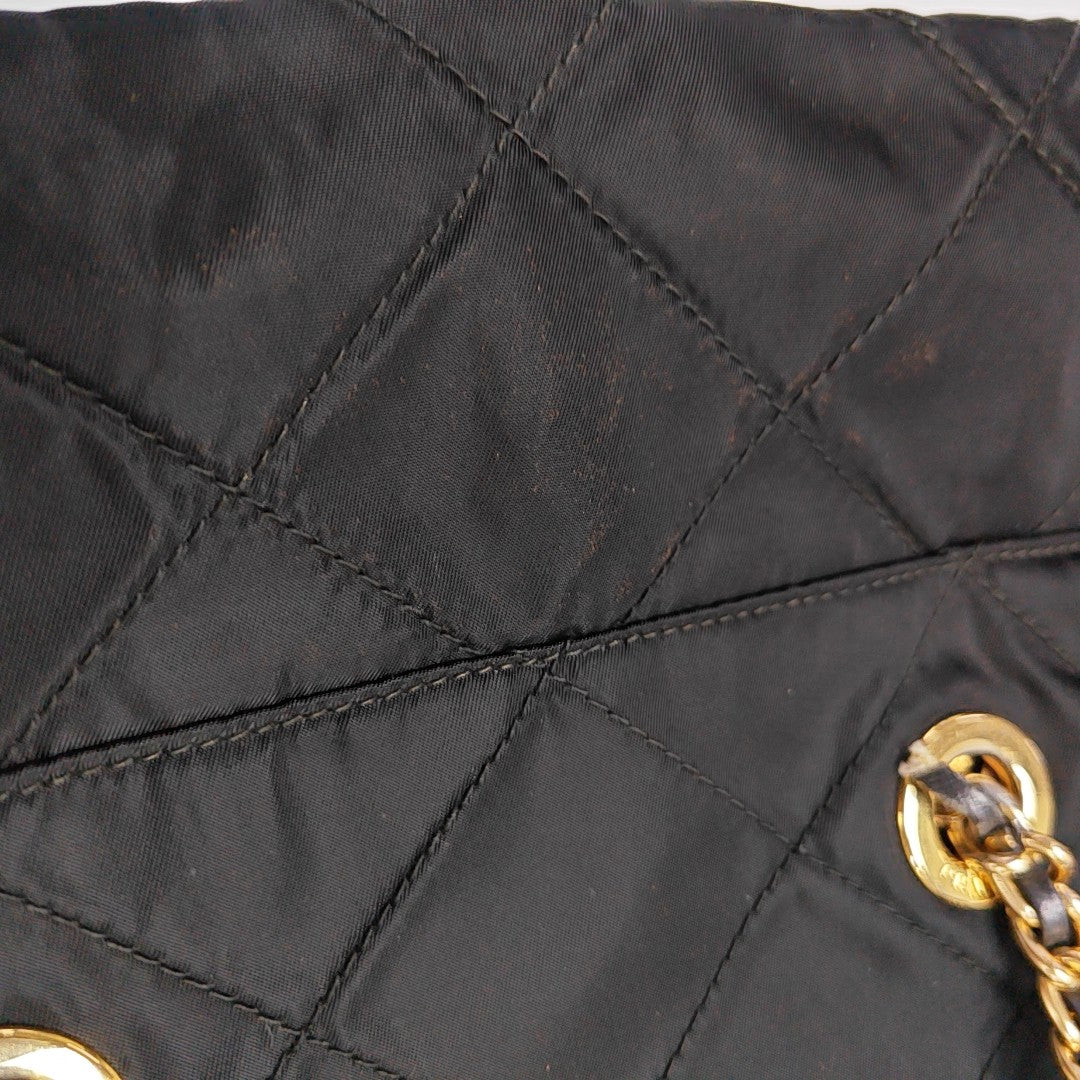Nylon Quilted Nylon Black