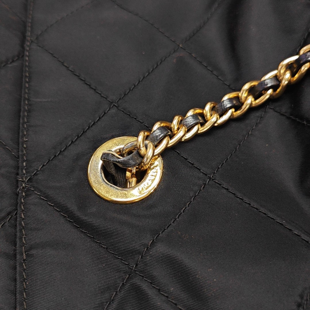 Nylon Quilted Nylon Black