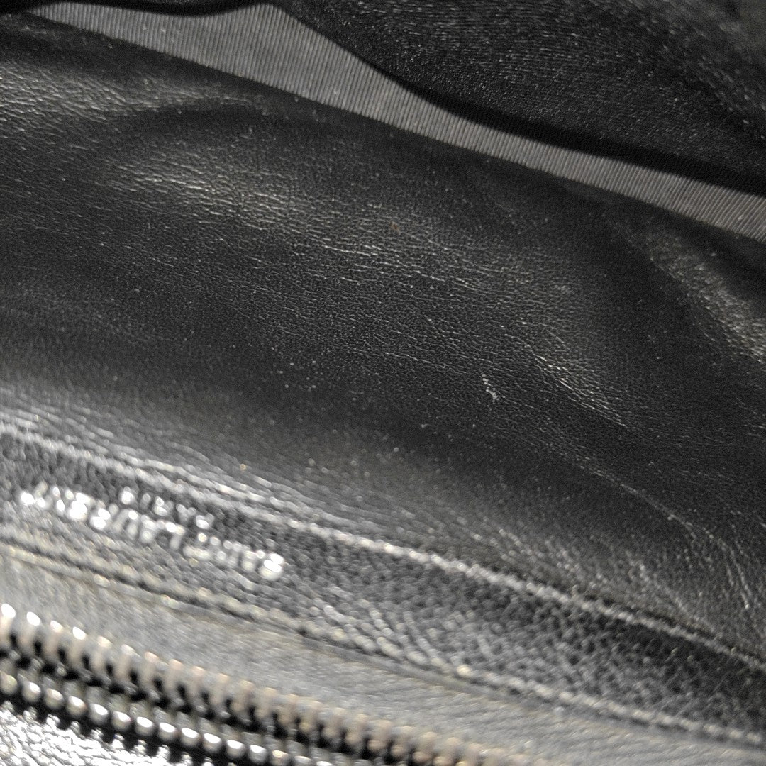 COLLEGE Medium Chevron Lambskin Black