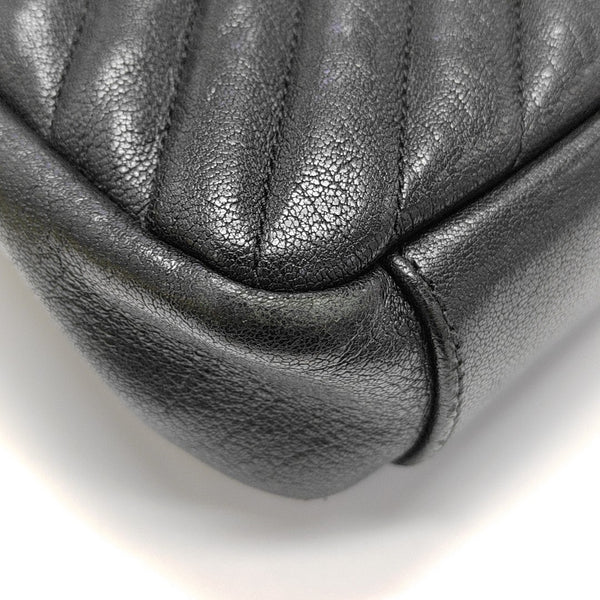COLLEGE Medium Chevron Lambskin Black