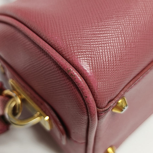 Saffiano Calfskin Shoulder Bag Pink