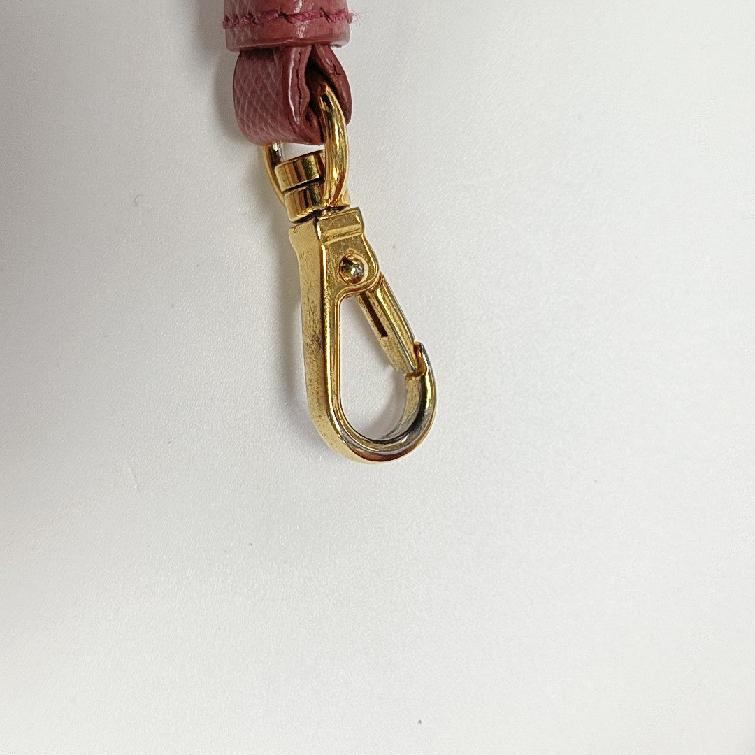 Saffiano Calfskin Shoulder Bag Pink