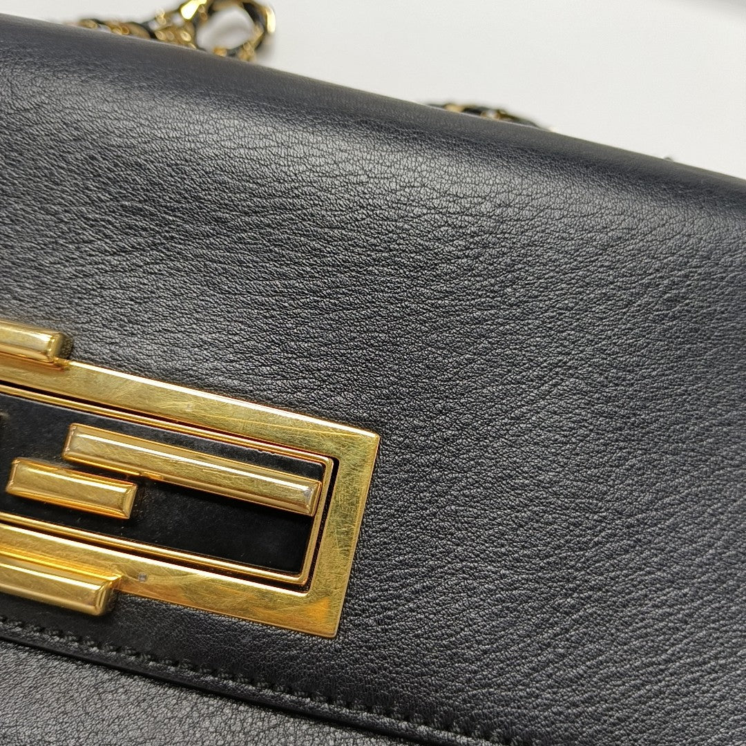 Calfskin Crossbody Bag Black