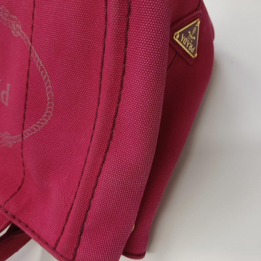 Denim Quilted Canvas Red