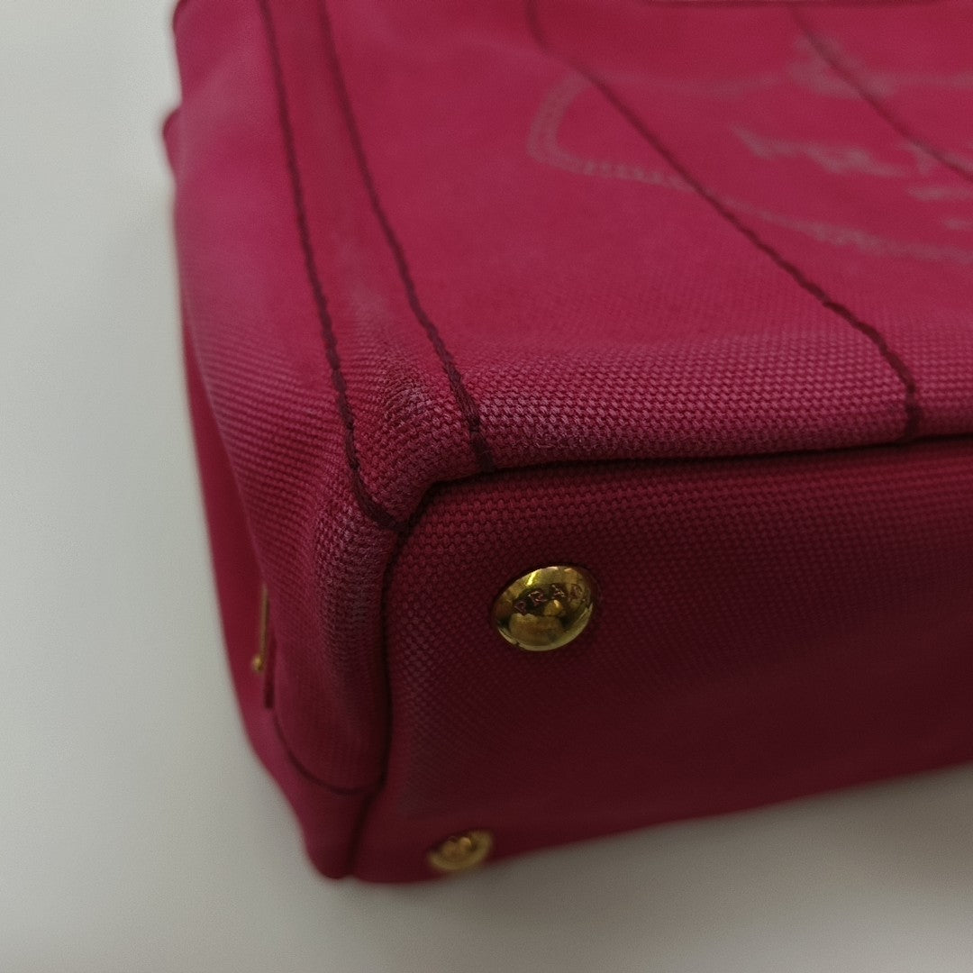Denim Quilted Canvas Red