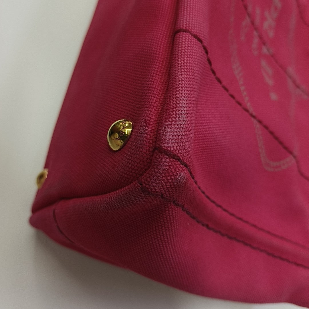 Denim Quilted Canvas Red
