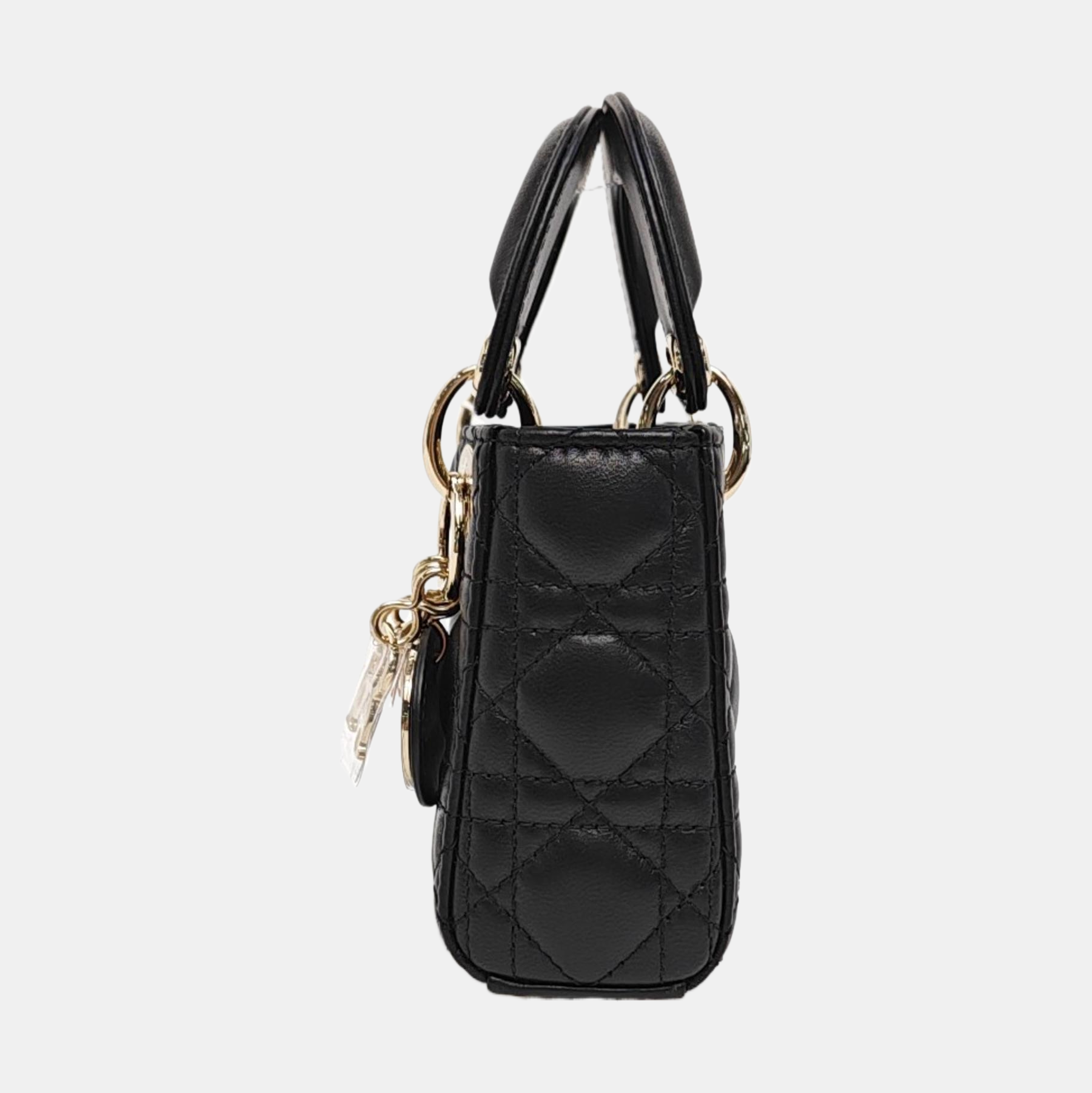 Lady Dior Super Mini Cannage Lambskin Black