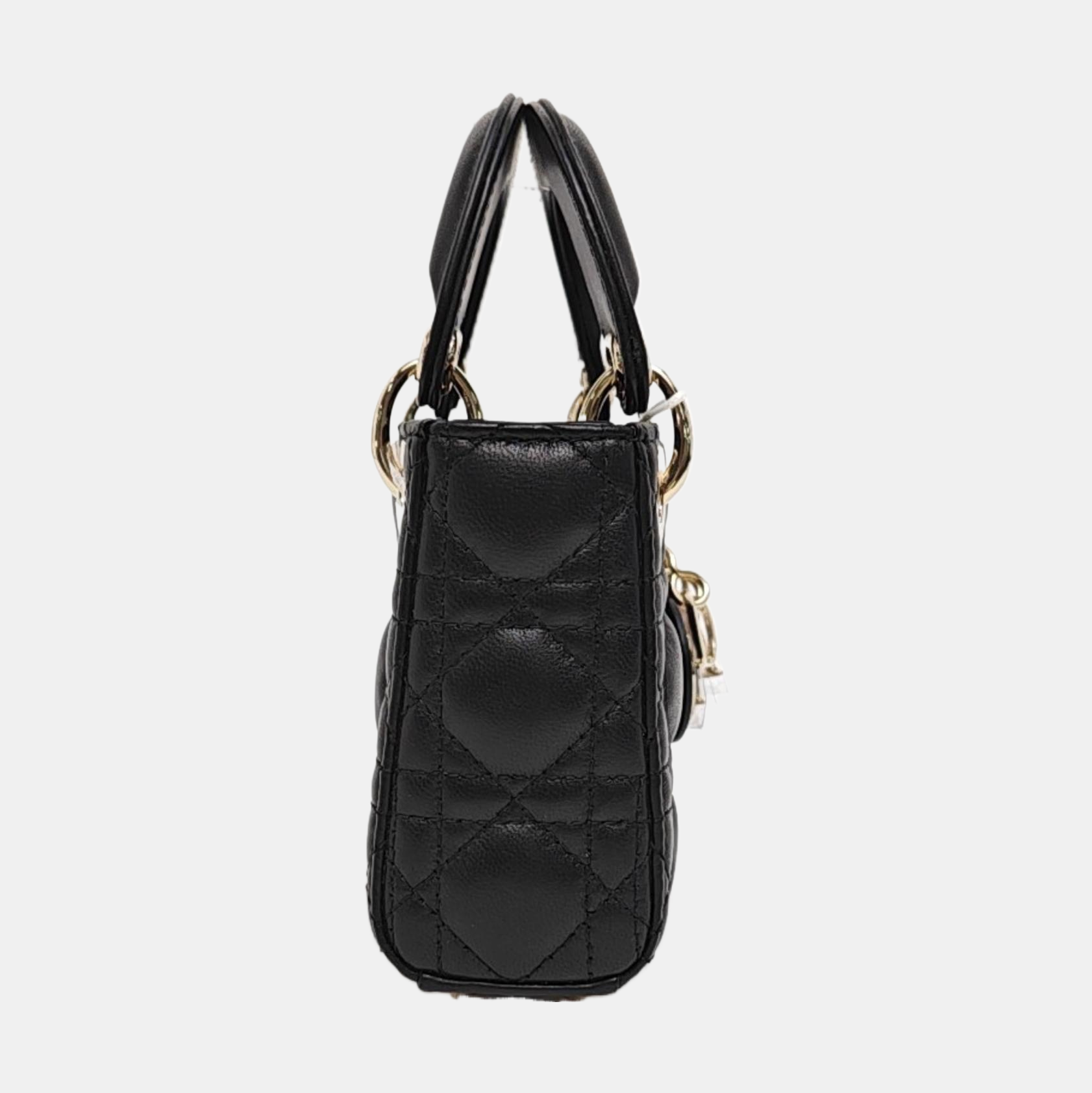 Lady Dior Super Mini Cannage Lambskin Black