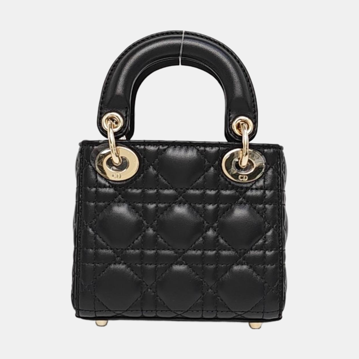 Lady Dior Super Mini Cannage Lambskin Black