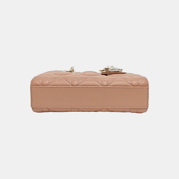 Lady D-Joy Super Mini Cannage Lambskin Pink