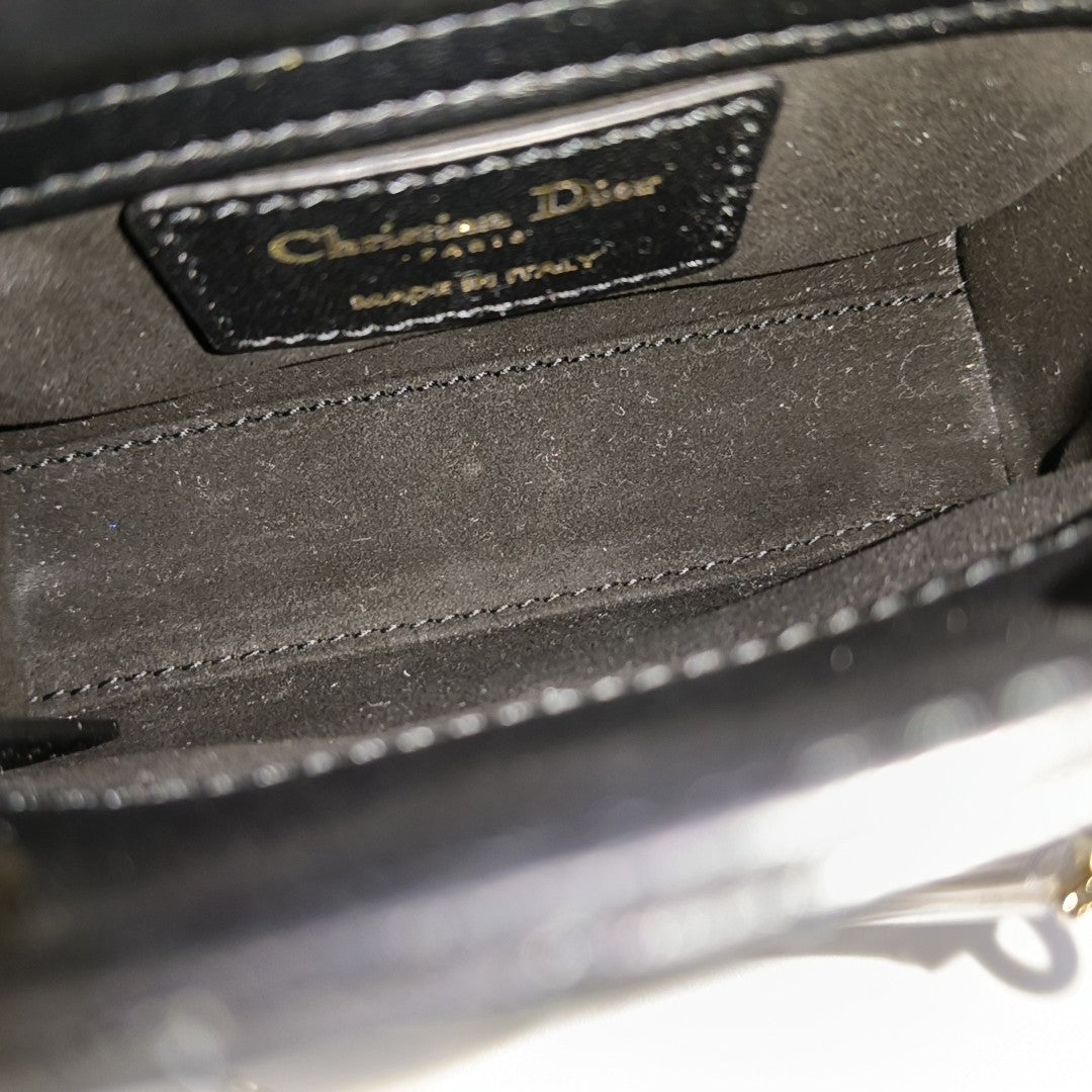 Lady Dior Super Mini Cannage Lambskin Black