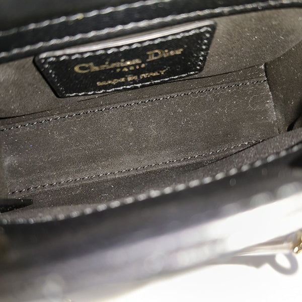 Lady Dior Super Mini Cannage Lambskin Black