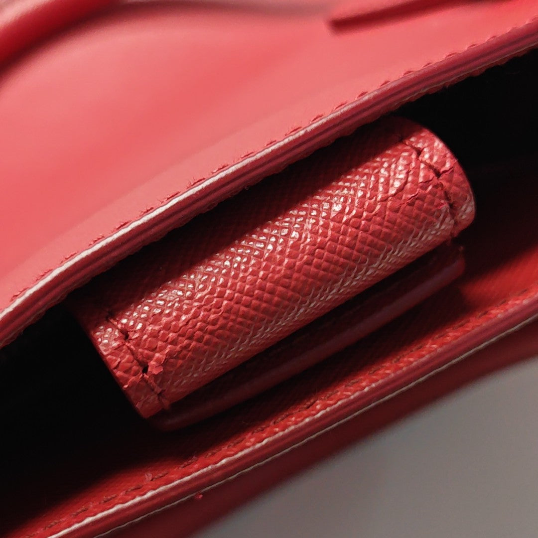 Calfskin Shoulder Bag Red