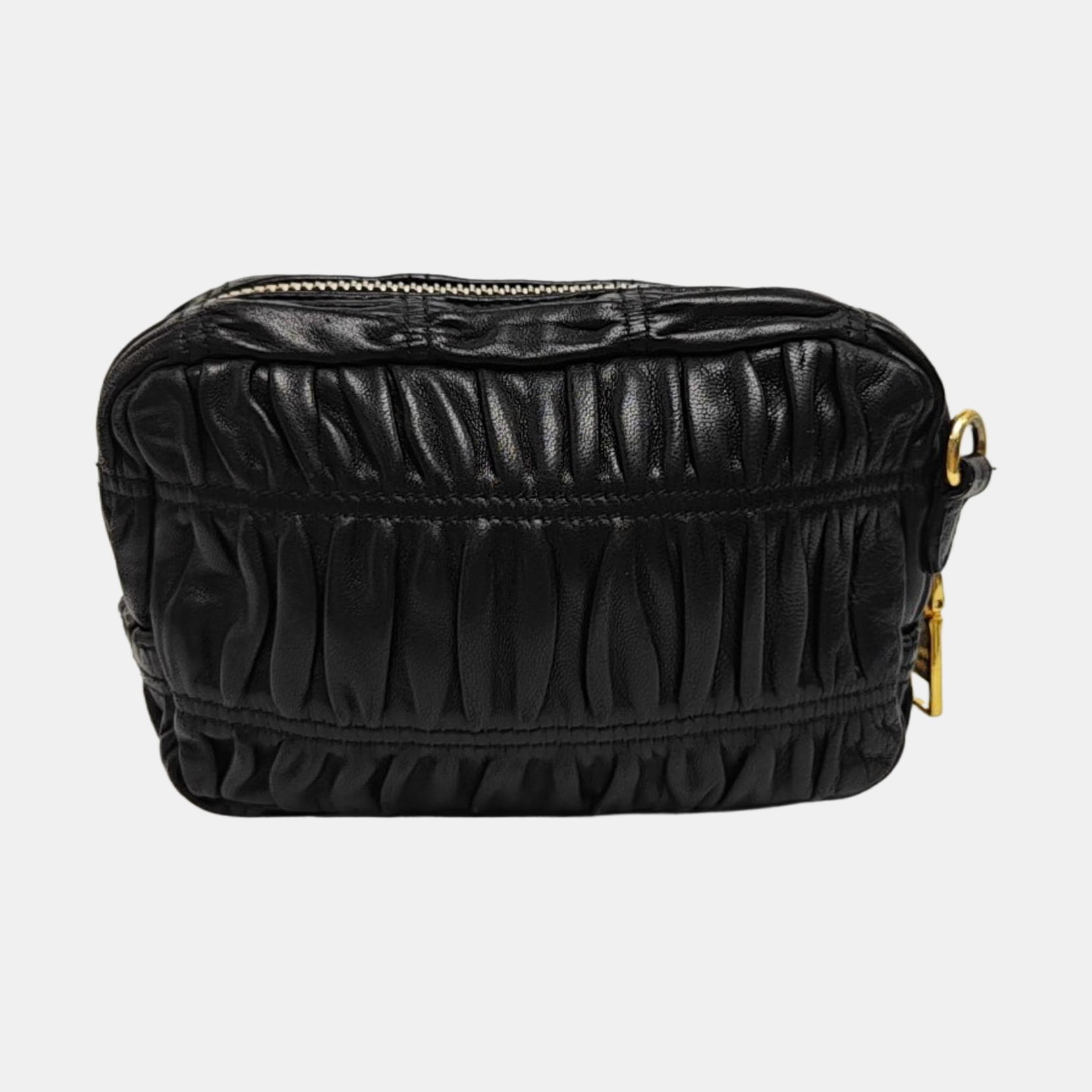 Quilted Lambskin Shoulder Bag Black