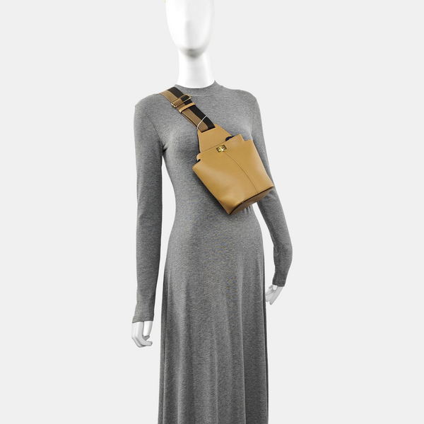 Calfskin Shoulder Bag Brown