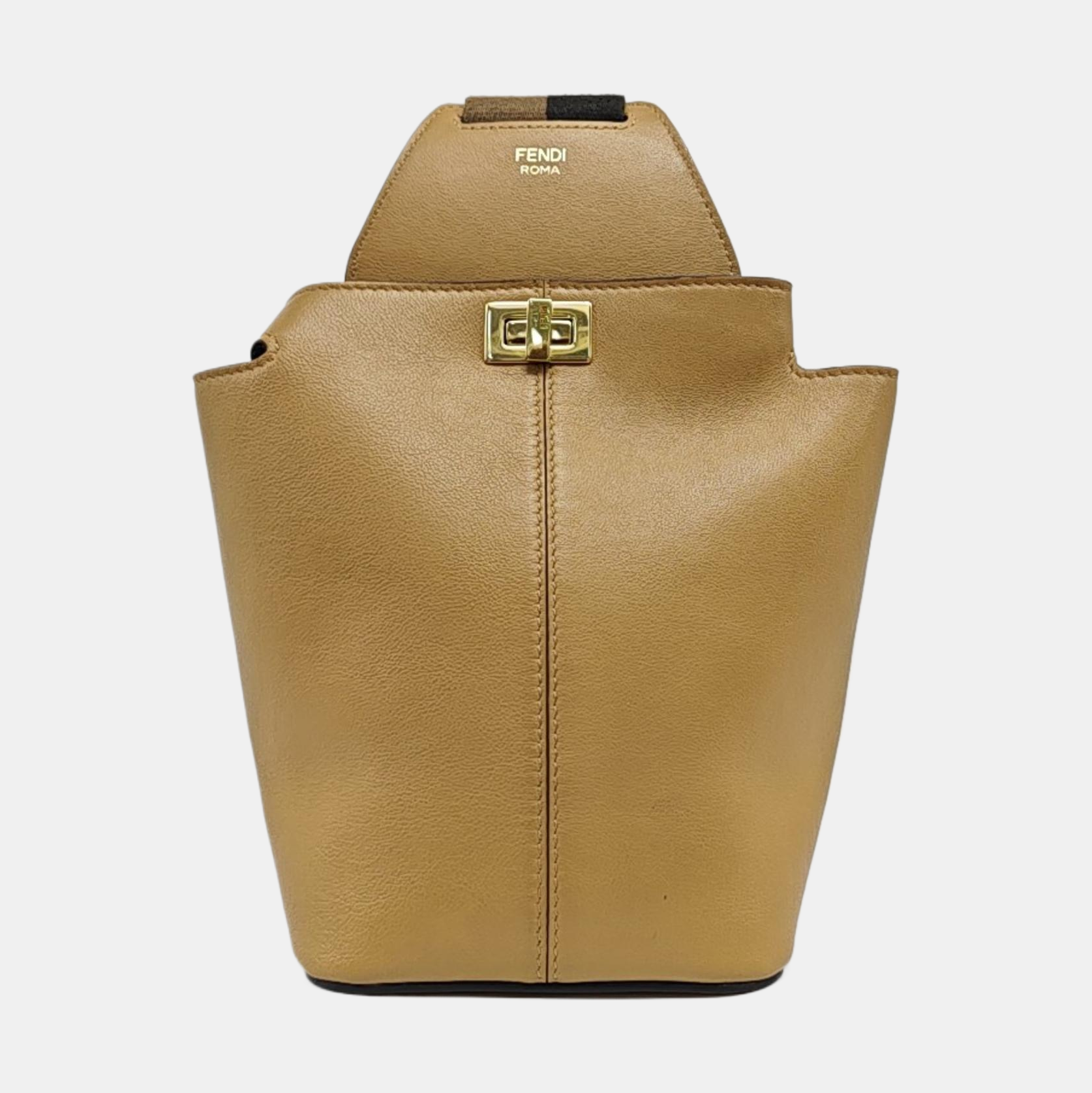 Calfskin Shoulder Bag Brown