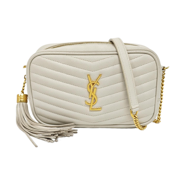 LOU Mini Chevron Calfskin White