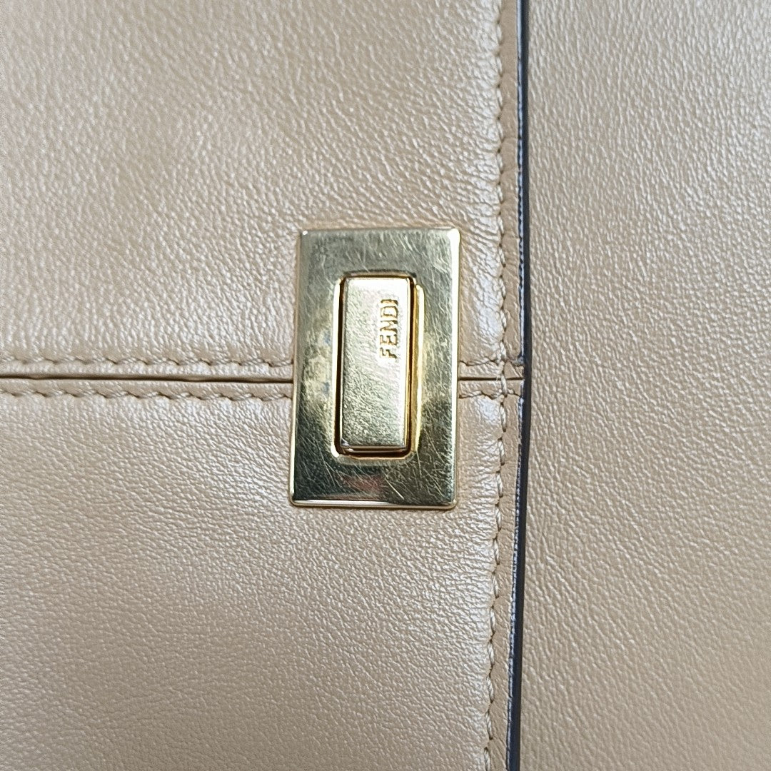 Calfskin Shoulder Bag Brown