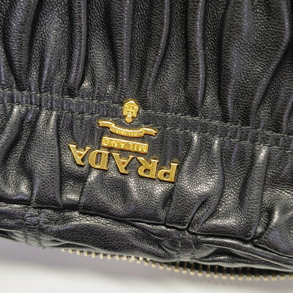 Quilted Lambskin Shoulder Bag Black