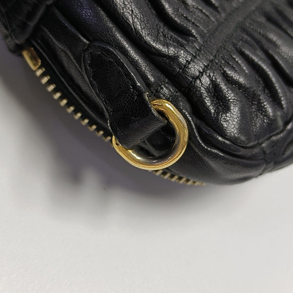 Quilted Lambskin Shoulder Bag Black