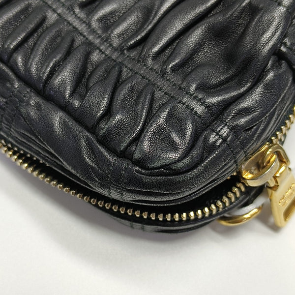 Quilted Lambskin Shoulder Bag Black
