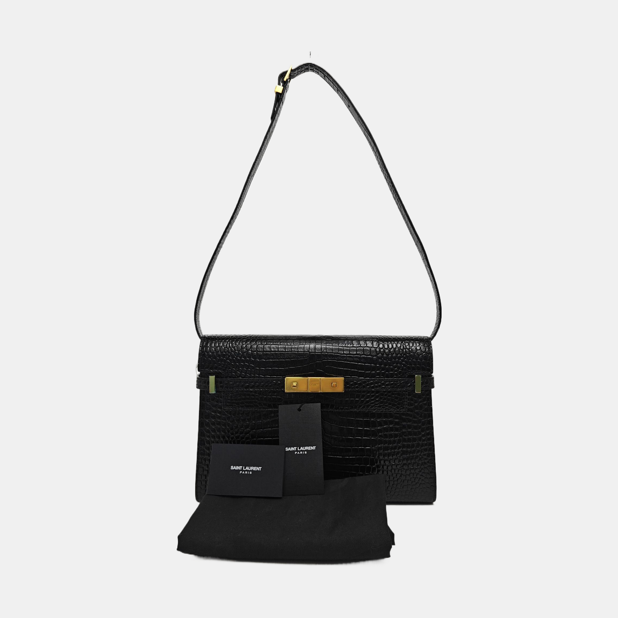 MANHATTAN Medium Calfskin Black