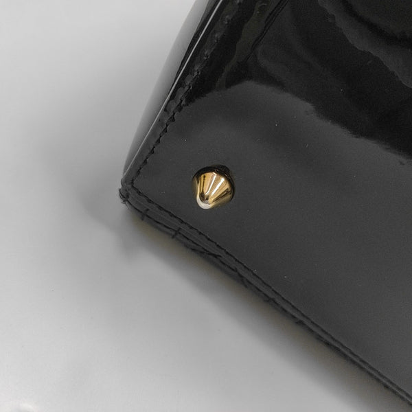 Lady Dior Medium Cannage Patent Leather Black